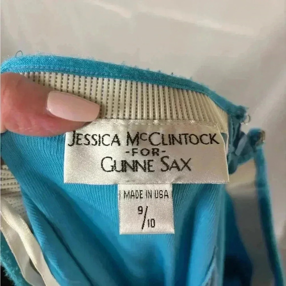 Vintage womens size 9/10 Jessica McClintock Gunne Saxs brand dress, #G679 - Picture 3 of 4